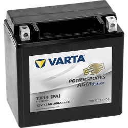 Batería Motorradbatterie Varta YTX14-4 (512909020) 12V 12Ah 200A AGM para BMW R R nineT Pure 1992
